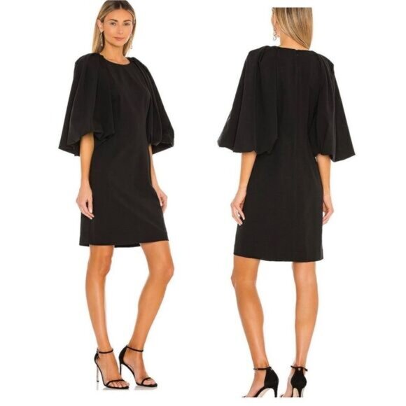 REBECCA Taylor Bodycon Jewel Neckline Short Puff Sleeve Mini Cocktail Dress NEW - Picture 4 of 11